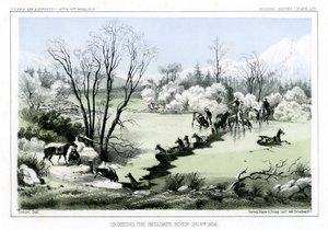 Crossing the Hellgate River, 6 January 1854