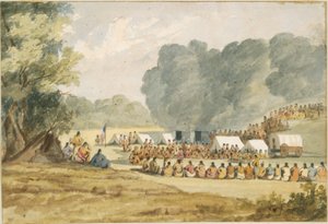 Distribution of Goods to the Gros Ventres by John Mix Stanley