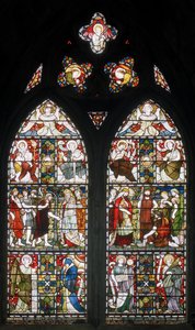 Paisley Abbey, Cottire & Co, Attributed to John Moyr Smith, Temperance, Faith etc, 1873 by John Moyr attr.to Smith