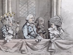 Caricature of the Audience at the Commemoration of Handel in Westminster Abbey