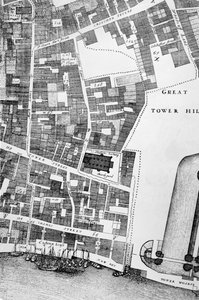 Detail of a large and accurate map of the City of London by John Ogilby