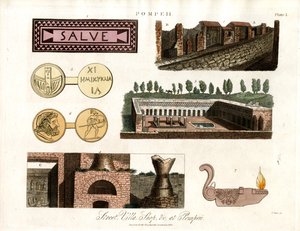 Ancient Artifacts and Buildings in Pompeii
