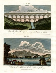 Historic Bridges - Pont du Gard and Harbor of Ponza by John Pass