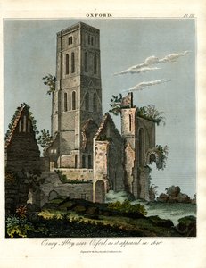Osney Abbey near Oxford as it appeared in 1650 by John Pass