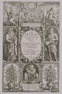 Title Page to the Second Edition of The Herball by John Gerard, 1633 by John Payne