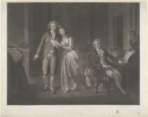 Portrait of Louise, Princess of Orange-Nassau, Willem I Frederik, King of the Netherlands, and Frederik, Prince of Orange-Nassau by John Raphael Smith