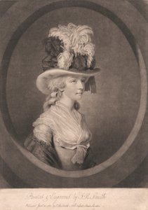 Young Lady in Feathered Hat by John Raphael Smith