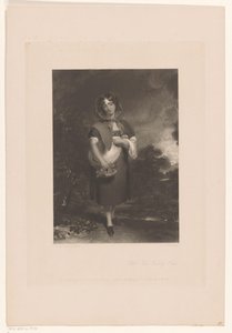 Young Woman with Cap and a Basket in a Landscape (Little Red Riding Hood)