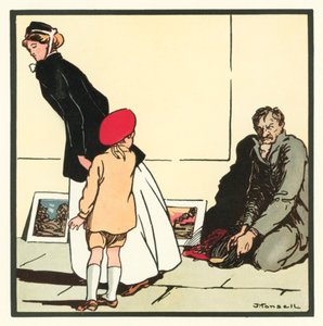 Kensington Rhymes: The Pavement Artist by John Robert (after) Monsell
