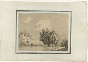 Poplar by John Robert Cozens (signed by artist)