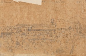 A Convent at La Cava near Vietri, 22 September by John Robert Cozens