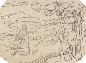 Between Ambrogiana and La Lastra by John Robert Cozens