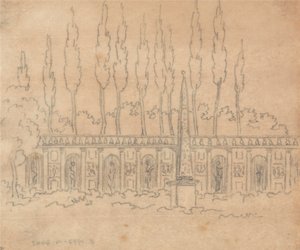 In the Garden of a Villa by John Robert Cozens