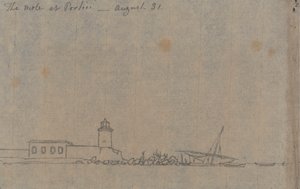 The Mole at Portici, August 31 by John Robert Cozens