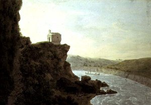 View on the Tiber near Ponte Molle, three miles from Rome by John Robert Cozens