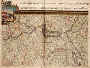 Map of Highgate, Kentish Town, Holloway, Tottenham and Newington by John Rocque