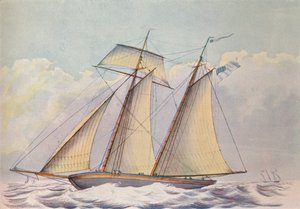 American Topsail Schooner, 1825 by John Rogers