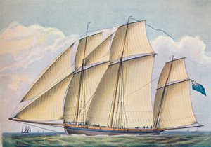 Armed Lugger Close Hauled With All Sail Set, 1825 by John Rogers