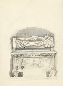 The Sarcophagus and Effigy of the Tomb of Cangrande I della Scala, Verona, 21 May-1 July 1869 by John Ruskin