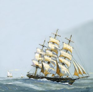 Homeward bound clipper loaded with the choicest teas from China