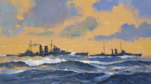 The British cruisers HMS Exeter and HMS York