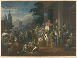 The County Election by John Sartain after George Caleb Bingham