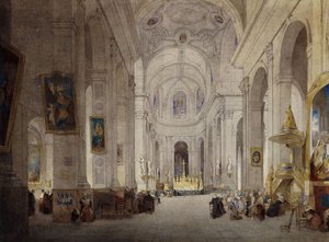 The Interior of the Church of St. Sulpice, Paris by John Scarlett Davis