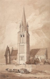 Douvres Church, Normandy by John Sell Cotman