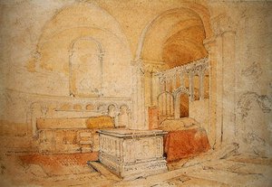 Interior of Norwich Cathedral by John Sell Cotman