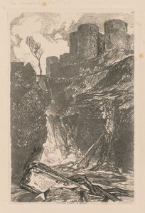 Liber Studiorum: Plate 29, Harlech Castle, N. Wales by John Sell Cotman