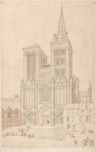 St. Peter at Lisieux, Normandy: West Front by John Sell Cotman