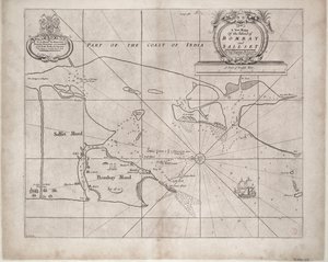 Map of Bombay and Salsette by Samuel Thornton by John Seller