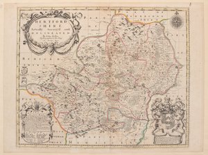 Map of Hertfordshire by John Seller