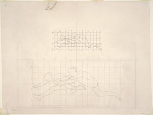 Studies for Two Classical Male Figures Jumping by John Singer Sargent
