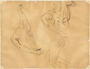 Studies of Male Nudes (verso)