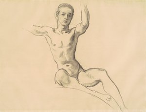 Study for Figure Above Music, 1919-1920