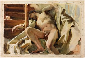 Study of a Male Nude Reclining