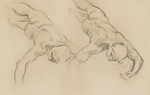 Study of One of the Hours (Third Figure from the Left, Rotated) for Apollo in His Chariot with the Hours, Mural, Stairway, Museum of Fine Arts, Boston by John Singer Sargent