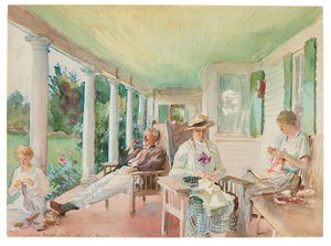 The Piazza; On the Verandah, c.1921-22 by John Singer Sargent