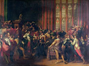 Charles I Demanding the Five Members in the House of Commons in 1642 by John Singleton Copley