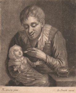 Man Feeding Child by John Smith