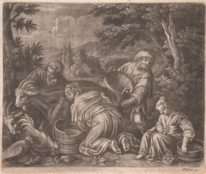 Woman Milking a Goat by John Smith