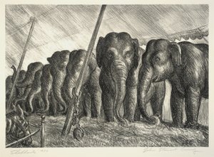 Circus Elephants by John Steuart Curry