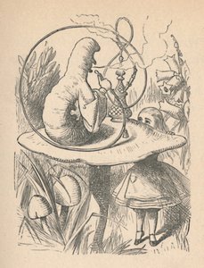 Alice and the caterpillar, 1889 by John Tenniel