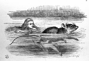 Alice in Wonderland. Illustration of the first edition by Tenniel
