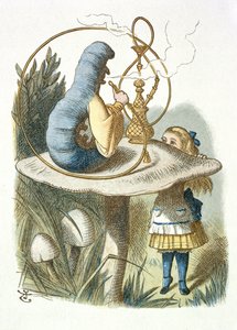 Alice Meets the Blue Caterpillar by John Tenniel