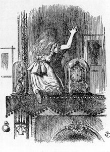 Alice traversing the mirror - in “Alice