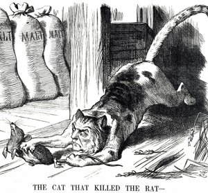 Cartoon Commenting on the Abolishing of Malt Tax in 1880 by John Tenniel