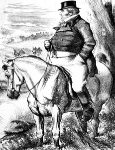 John Bull Watching Autumn Manoeuvres by John Tenniel