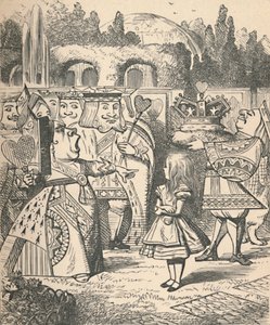 Off with her head! Alice and the Red Queen, 1889